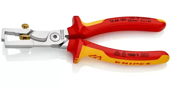 Originální Odizolovací kleště s kabelovými nůžkami, izolované, certifikace VDE 180 mm Knipex StriX® 180 mm
