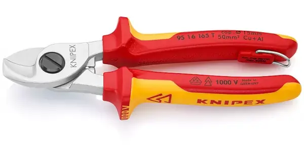 Nová Kolekce Nůžky na kabely izolované 1000V VDE, Knipex 165mm