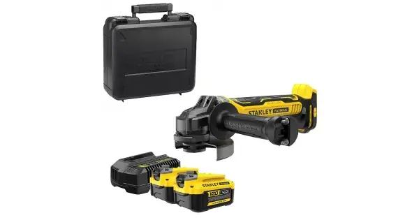 Ověřený Aku úhlová bruska 125mm V20 18V 2x4,0Ah Stanley FatMax SFMCG700M2K