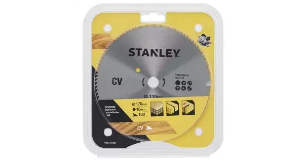 Odeslání Ihned Pilový kotouč pro příčné řezy 170 x 16 mm, 100 zubů Stanley STA10290
