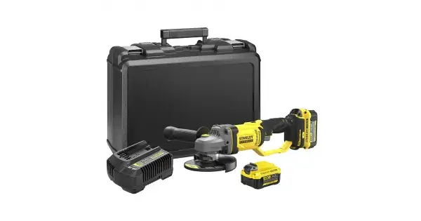 Cenově Výhodný Aku úhlová bruska 125mm V20 18V 2x4,0Ah Stanley FatMax SFMCG400M2K