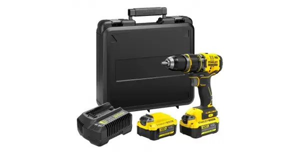 Aku bezuhlíková vrtačka s příklepem V20 18V 2x4,0Ah Stanley FatMax SFMCD721M2K Vrácení Zdarma