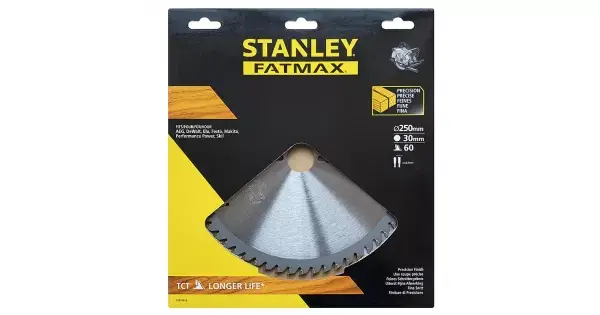 Cenový Hit Pilový kotouč TCT/HM brousitelný pro příčné řezy 250 x 30 mm, 60 zubů Stanley STA15610