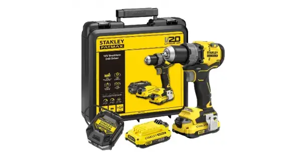 Akční Cena Aku bezuhlíková vrtačka V20 18V 2x2,0Ah Stanley FatMax SFMCD725D2K