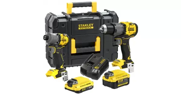 Aku bezuhlíková kombinovaná sada 18V 1x4,0Ah + 1x2,0Ah STANLEY FATMAX V20 SFMCK211MDT Akce