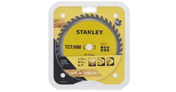 Levný Pilový kotouč TCT/HM pro příčné řezy 170 x 16 mm, 40 zubů Stanley STA13125
