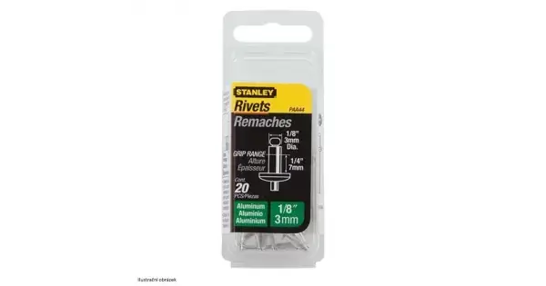Objednat Nyní Hliníkové trhací nýty 5x6mm 15ks Stanley 1-PAA64T