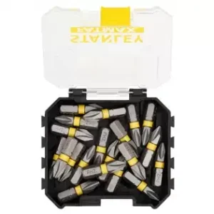 20dílná sada 25 mm bitů pro rázové utahováky PH2 Stanley STA88569 Sezónní Sleva