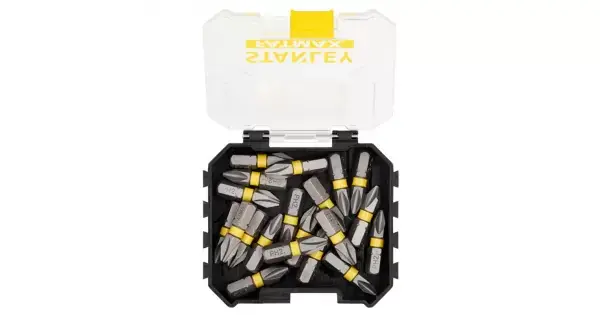 20dílná sada 25 mm bitů pro rázové utahováky PH2 Stanley STA88569 Sezónní Sleva