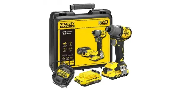 Aku bezuhlíkový rázový utahovák V20 18V 2x2,0Ah Stanley FatMax SFMCF830D2K Nejlepší Volba