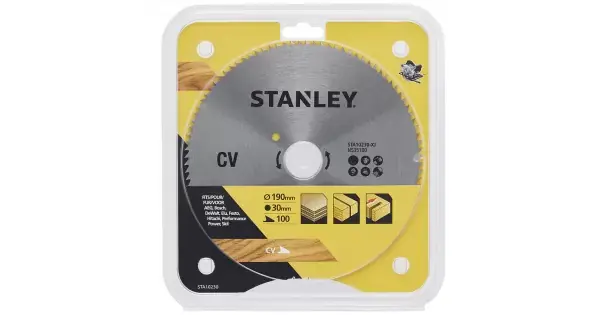 Výhodná Nabídka Pilový kotouč pro příčné řezy 190 x 30 mm, 100 zubů Stanley STA10230