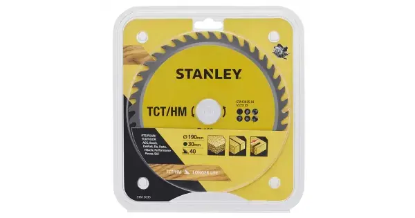 Sleva Pilový kotouč TCT/HM pro příčné řezy 190 x 30 mm, 40 zubů Stanley STA13035