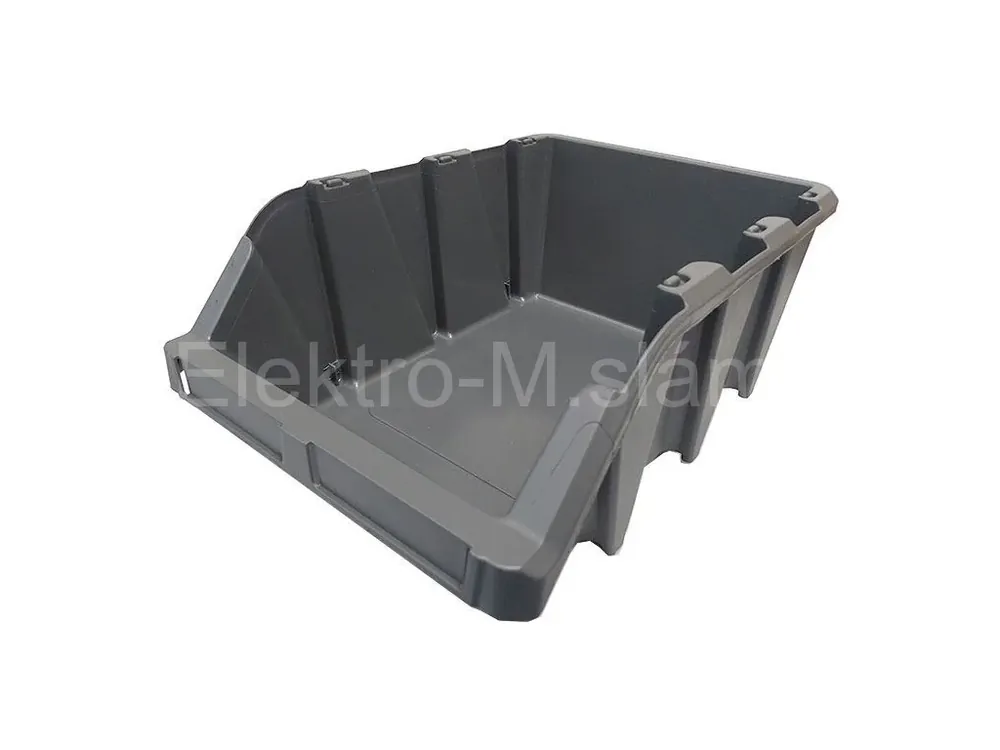 Finální Výprodej Stohovací bedna plastová KPA40, 314x497x190mm, šedá (O307)