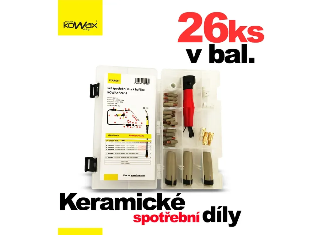 Tovární Cena KOWAX® SET spotřební díly k MIG hořáku 240A