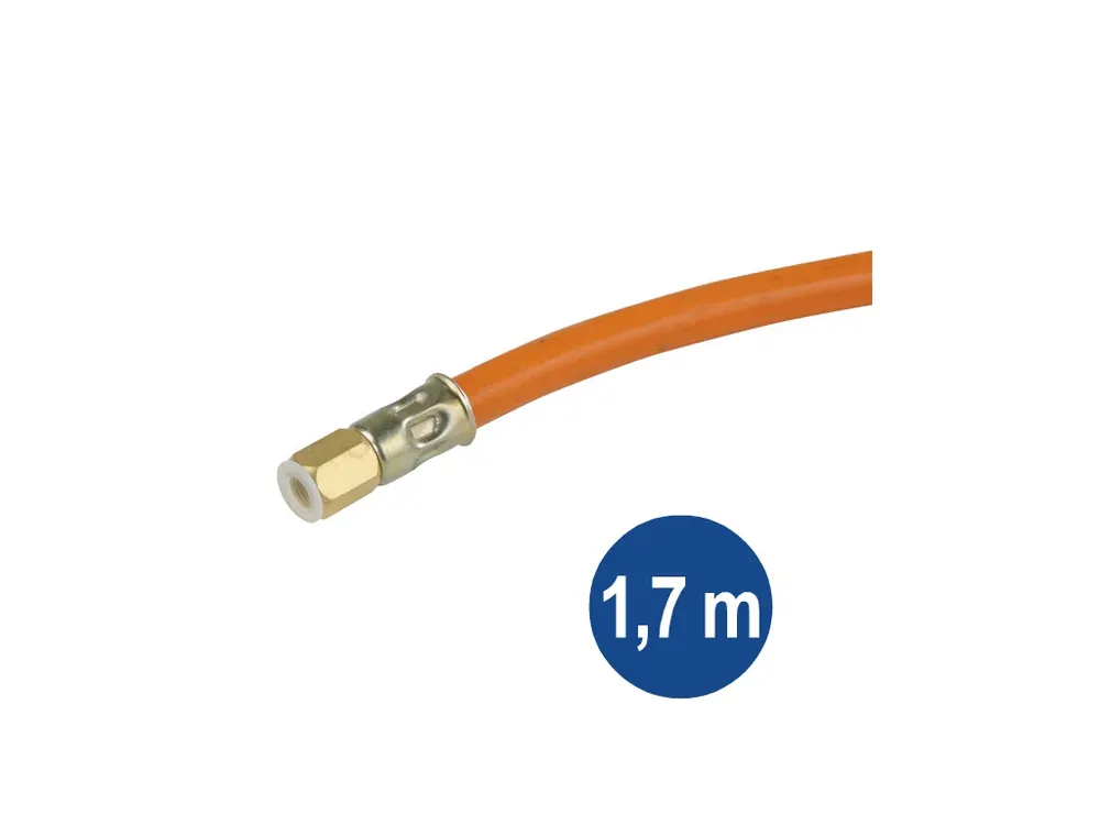 Plynová hadice 1,7 m s koncovkami 2x M9x0,75, Meva 4383 Víkendová Akce