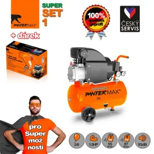 Zlevněný PANTERMAX® Olejový kompresor AirFlow® 25 SET1