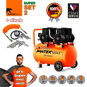 PANTERMAX® Super tichý bezolejový kompresor AirFlow® 26 SILENT SET2 Objednat Nyní