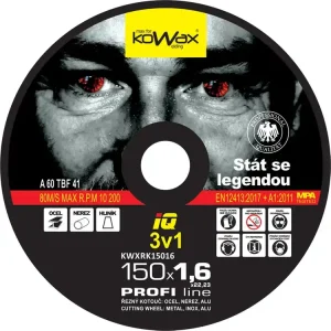 Ověřený KOWAX® Řezný kotouč IQ 3v1 ø 150x1,6 mm