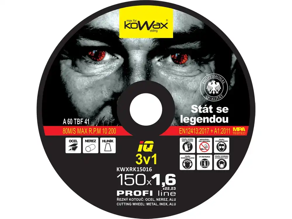 Ověřený KOWAX® Řezný kotouč IQ 3v1 ø 150x1,6 mm