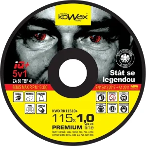 Must-Have KOWAX® Řezný kotouč IQ+ 5v1 ø 115x1,0 mm