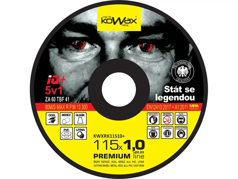 Must-Have KOWAX® Řezný kotouč IQ+ 5v1 ø 115x1,0 mm