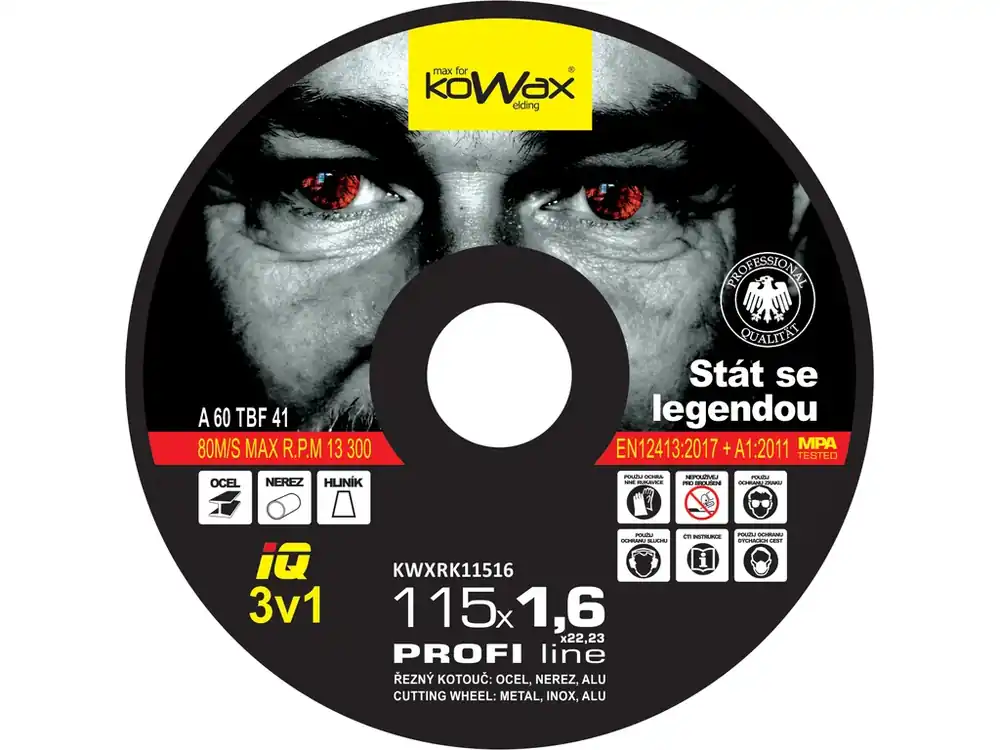 Akce KOWAX® Řezný kotouč IQ 3v1 ø 115x1,6 mm