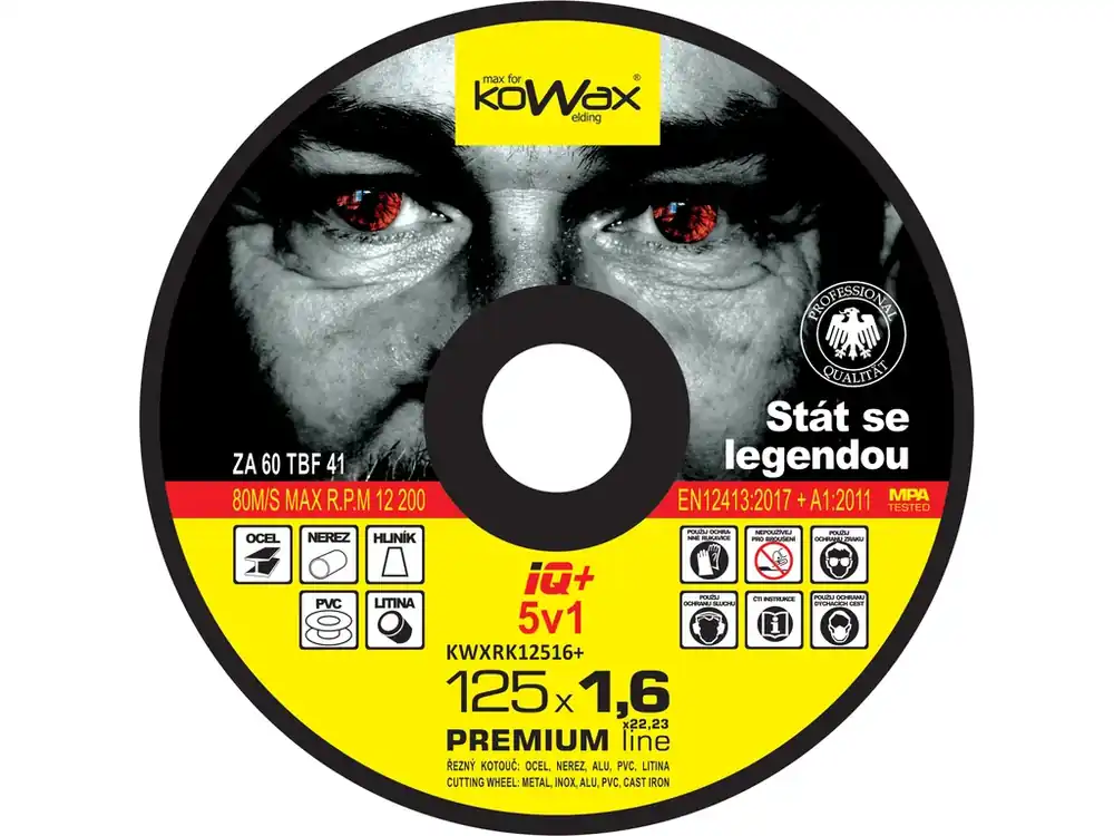 KOWAX® Řezný kotouč IQ+ 5v1 ø 125x1,6 mm Zlevněný