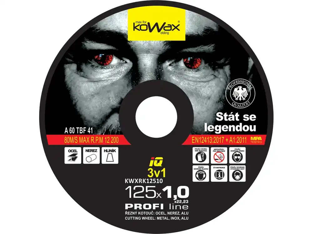 Ověřený KOWAX® Řezný kotouč IQ 3v1 ø 125x1,0 mm