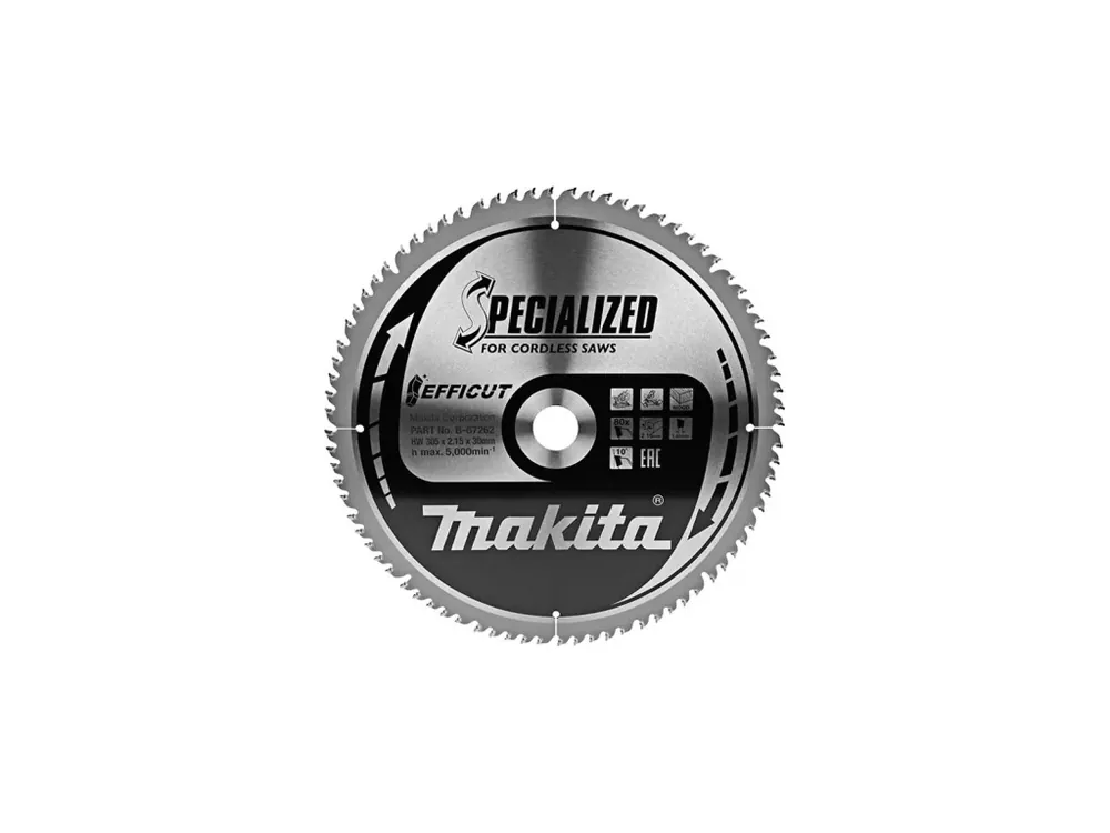 Nízká Cena MAKITA B-67262 TCT pilový kotouč Efficut 305mmx30mmx80T