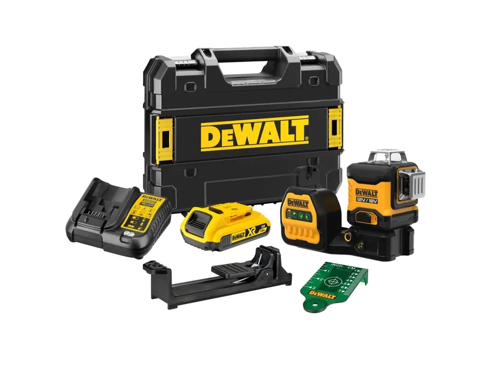 DeWALT DCE089D1G18 AKU Křížový laser - sada Nízká Cena