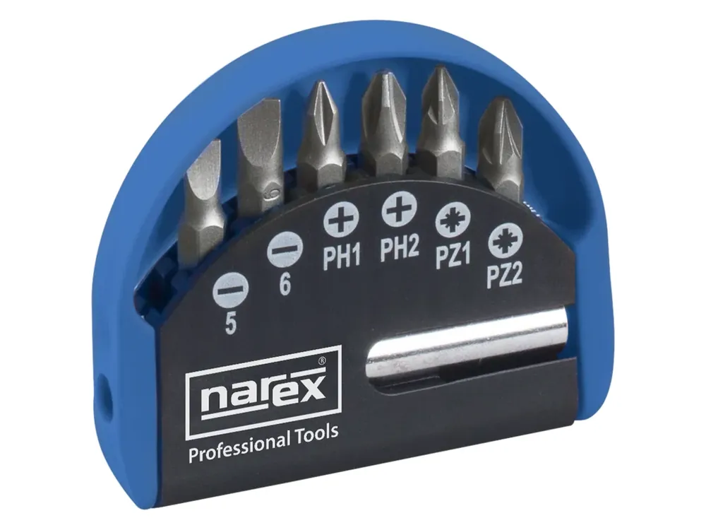 Narex 7-Bit Box - 7dílná (kapesní) sada šroubovacích bitů Industrial-CrV Značkový