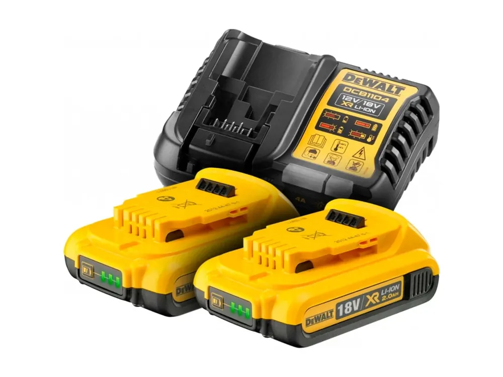 DeWALT DCB1104D2-QW XR nabíječka + 2 x 18 V 2,0 Ah Li-Ion Víkendová Akce