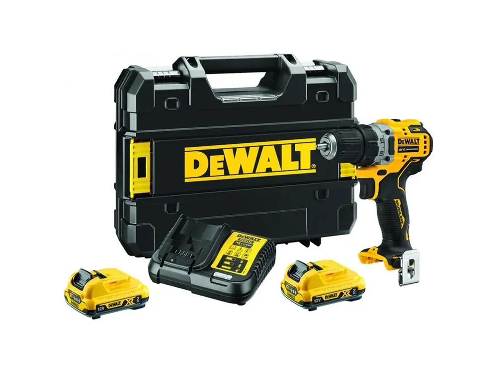 Značkový DeWALT DCD701D2-QW 12V BEZUHLÍKOVÁ vrtačka 2 x akumulátor 2,0 Ah, 0 - 500 - 1500 ot./min, sklíčidlo 10 mm