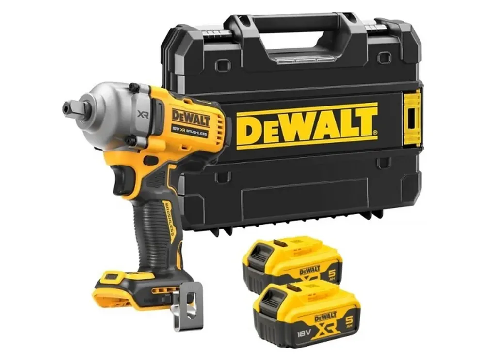 Hit Sezóny DeWALT DCF892P2T-QW 18V rázový utahovák 1/2" s pojistnou kuličkou, 2 x aku 5,0 Ah, kroutící moment 813 Nm, v kufru Tstak