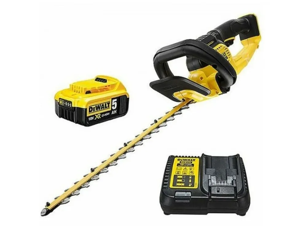 DeWALT DCMHT563P1-QW 18V BEZUHLÍKOVÝ plotostřih, 1 x Li-Ion 5,0 Ah Novinka