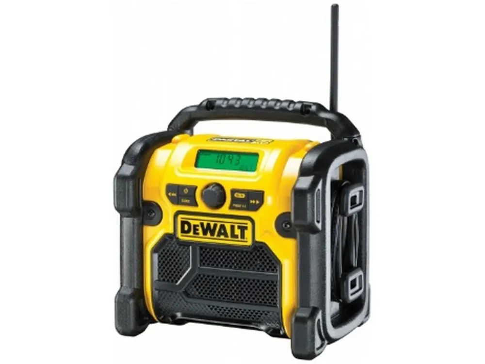 DeWALT DCR020-QW Rádio napájené 220 V nebo XR baterií 10,8 V, 14,4 V a 18 V - bez baterie + USB + AUX vstup / příjem digitálního a analogového signálu Nejlepší Volba