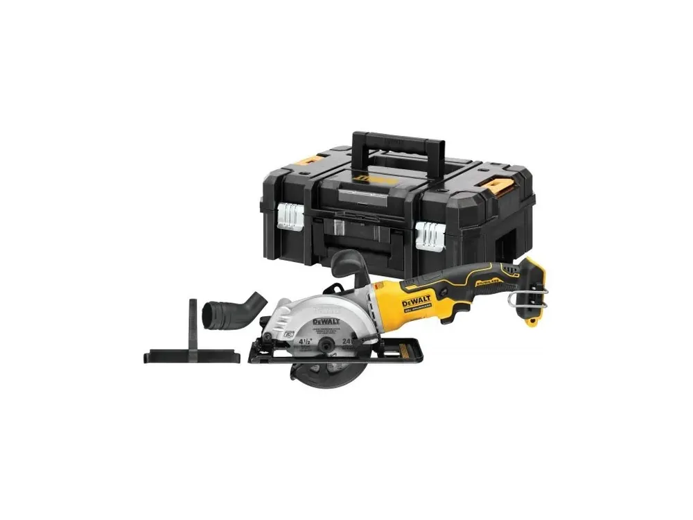 DeWALT DCS571NT-XJ 18V XR bezuhlíková kotoučová pila 115 mm, max. prořez 40 mm, bez akumulátorů a nabíječky, v kufru Novinka