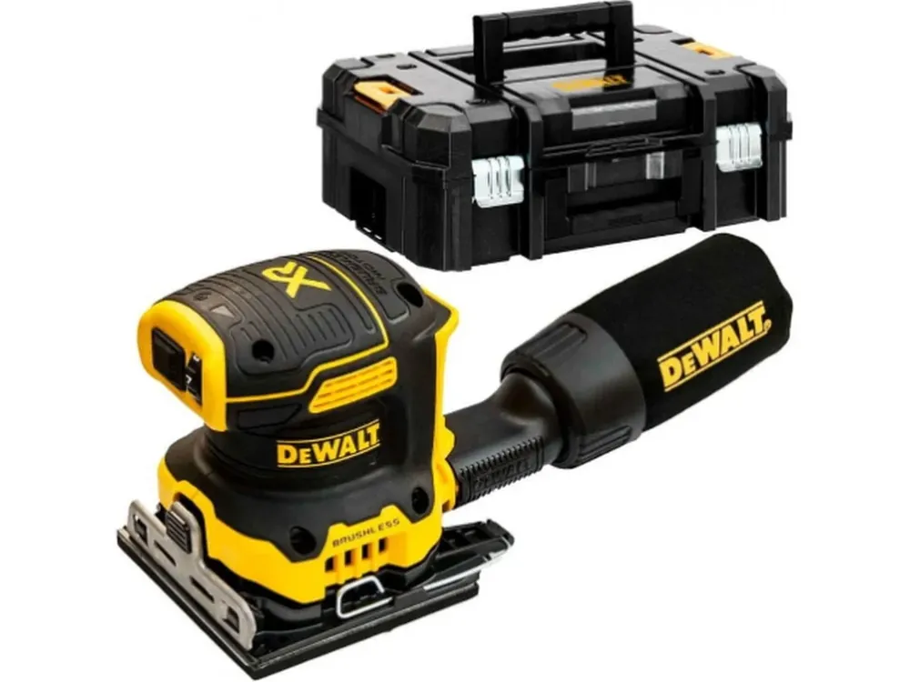 Horká Nabídka DeWALT DCW200NT-XJ 18V BEZUHLÍKOVÁ vibrační bruska / bez akumulátoru a nabíječky / v kufru TSTAK / 1,0 kg