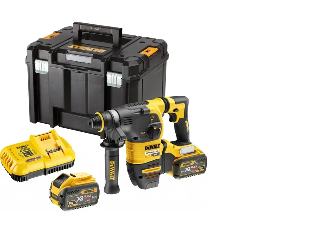 DeWALT DCH333X2-QW 54 V XR FLEXVOLT kombinované kladivo SDS Plus, 3,5 J, Max. otvor do betonu 30 mm, AVC, 2 x akumulátor 9,0 Ah Nejlepší Cena
