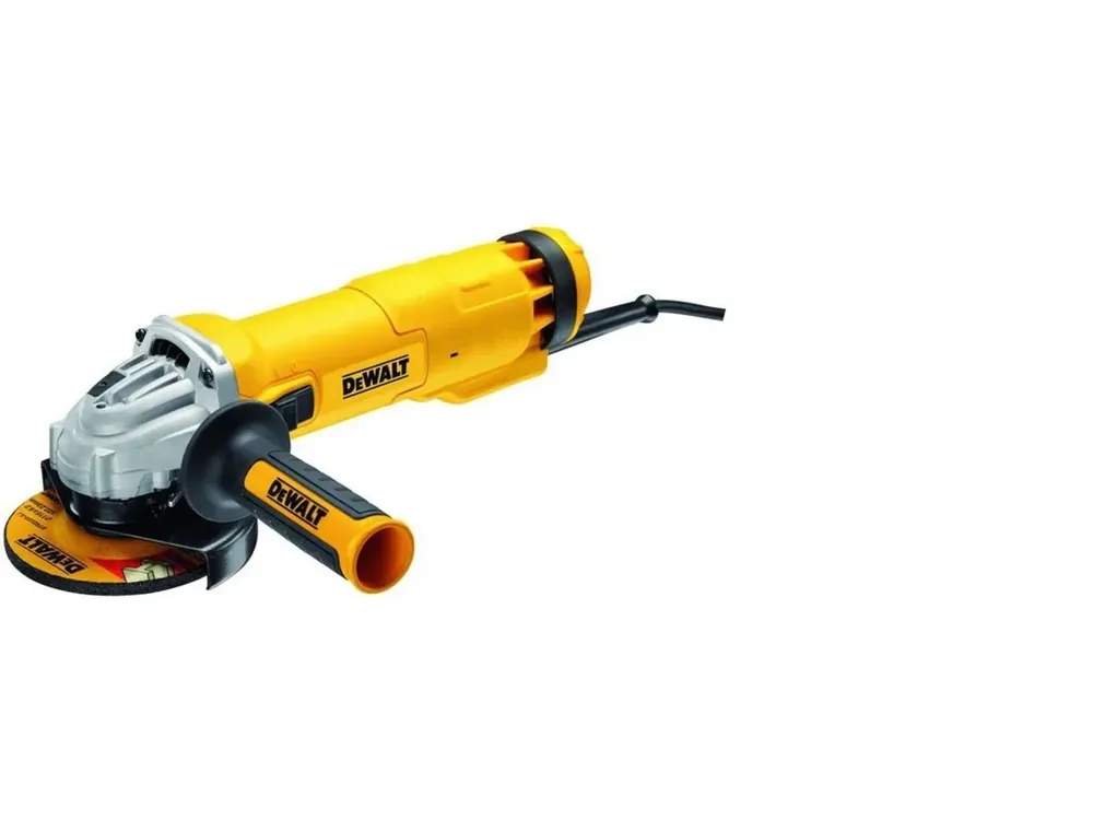 Aktuální DeWALT DWE4237-QS 125 mm, 1400 W, 11 500 ot/min, odfuk nečistot - beznapěťový spínač, úlynulý rozběh