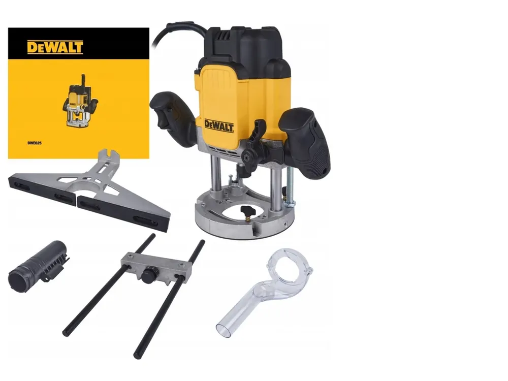 DeWALT DWE625-QS Frézka 2 300W, zdvih 80mm, kleštiny 6-12,7mm, 5,1 kg - regulace otáček Nová Kolekce