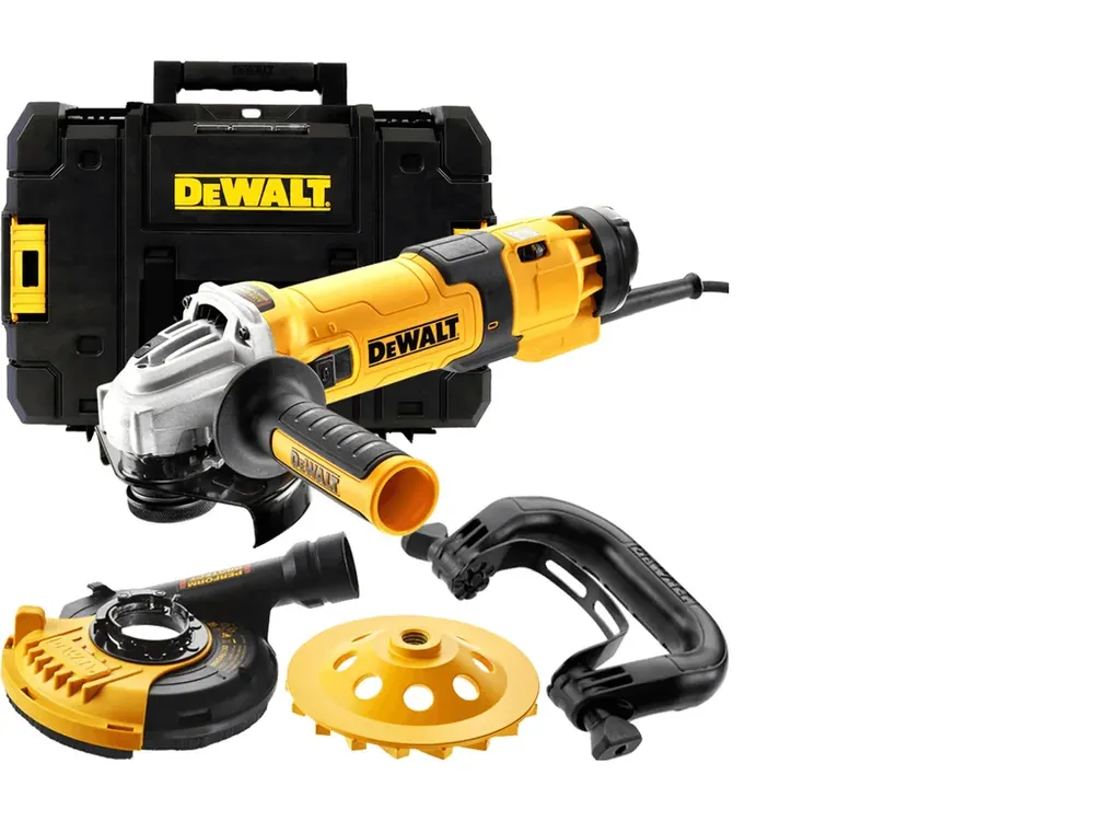 DeWALT DWE4257KT-QS Úhlová bruska s regulací otáček, na beton (1500W/125mm) Rychlé Dodání