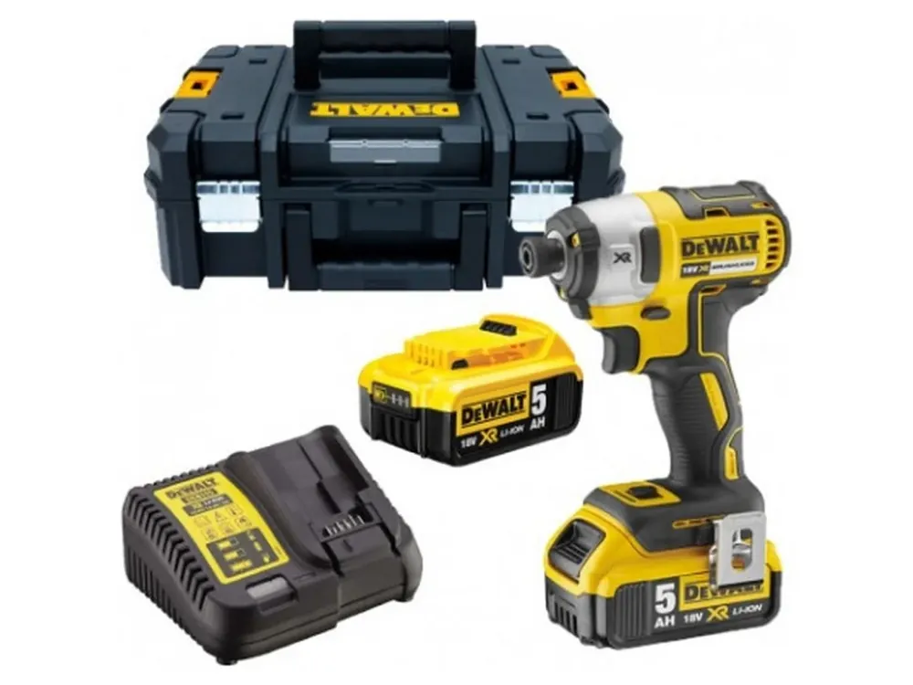Víkendová Akce DeWALT DCF887P2 Aku Rázový utahovák 1/4" s 3 převodovými stupni (205Nm/18V/2x5,0Ah) kufr Tstak